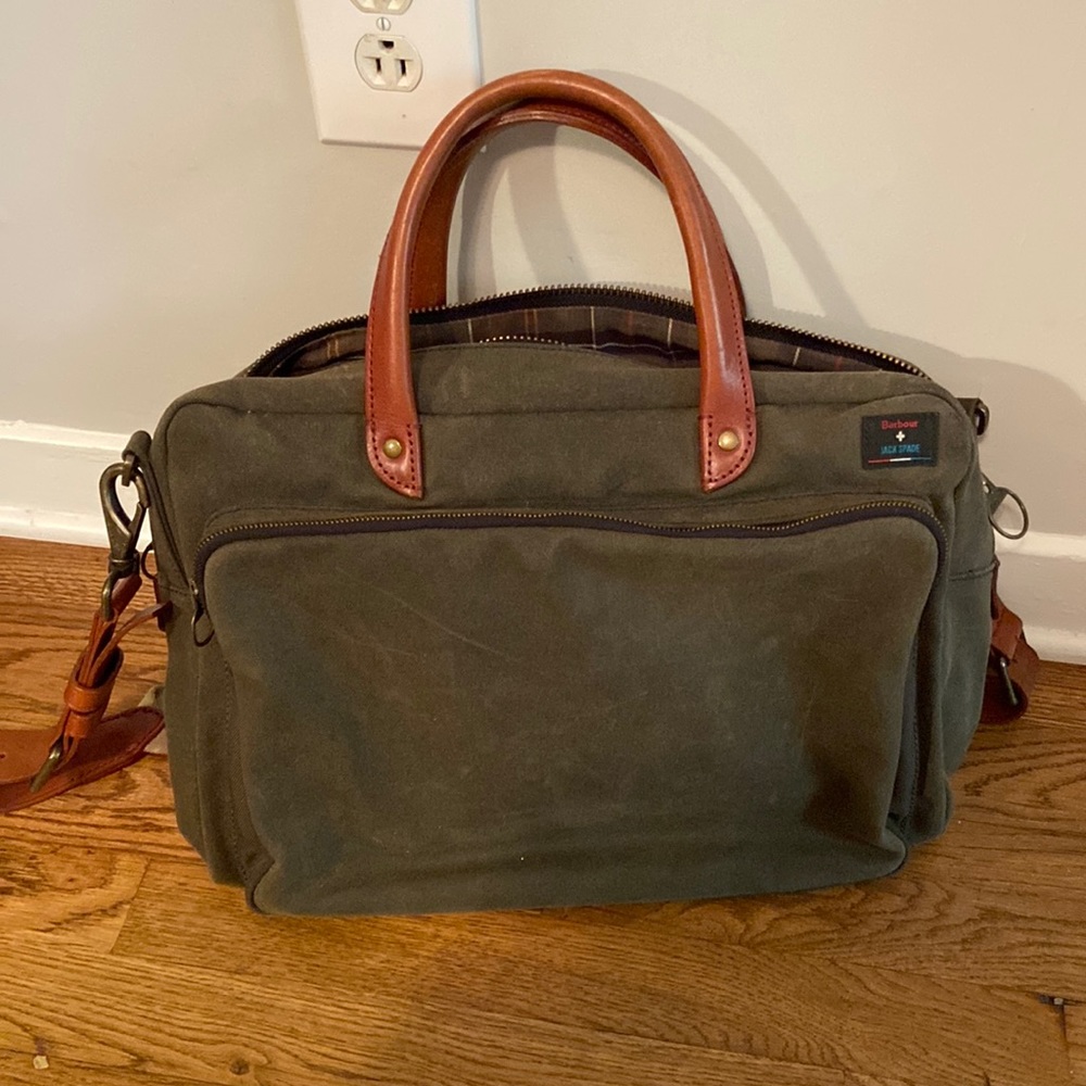 Barbour X Jack Spade Supply briefcase